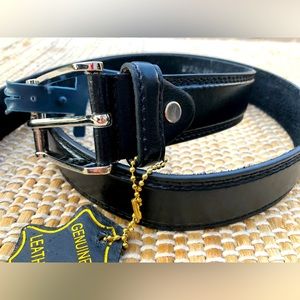 NWT FIRENZE Black leather belt sz 36